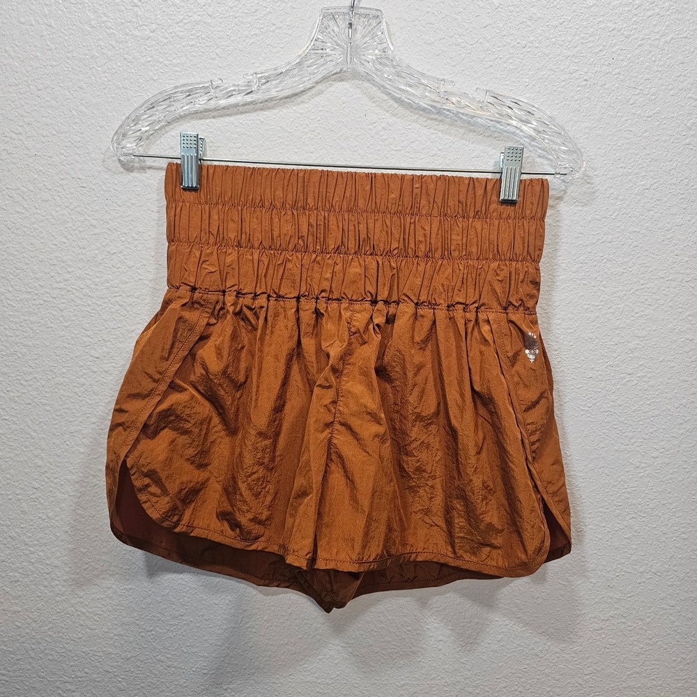 Free People Movement Earthy Brown Athletic Shorts Women's Size Medium